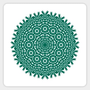 Sacred Leaf Mandala (Green) Magnet